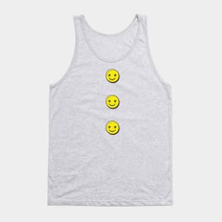 Three Smiley Buttons Tank Top